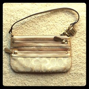 Coach Gold Wristlet
